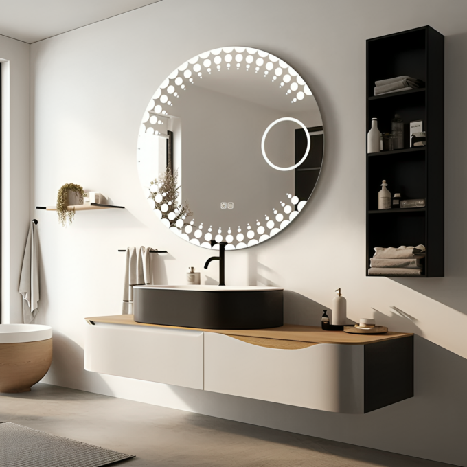 Rund spegel med LED belysning-Buey - Bild 2